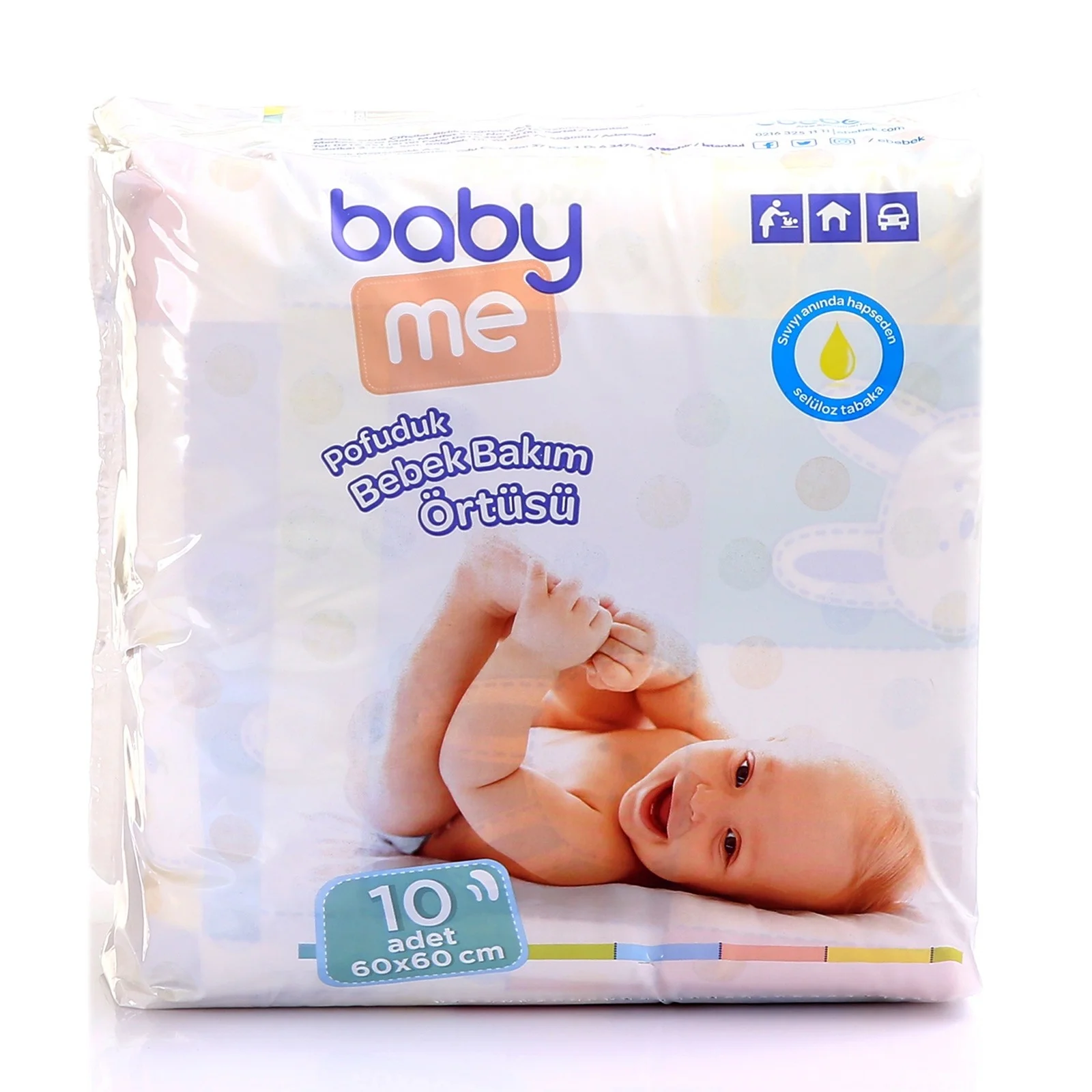 Ebebek baby & me пеленки 60x60 см 10 шт многоразовые подгузники для детей моющиеся тканевые