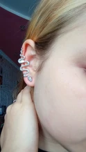 Pendientes con Clip de mariposa Punk para adolescentes y mujeres, Joyería Moderna de aleación de Zinc, aretes Retro de cadena de Metal