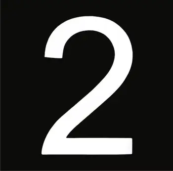

Number 2 sign, White