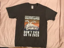 Envmenst-Camiseta de algodón de 100% para hombre, camisa blanca de manga corta con estampado de lo que pase, dont ever go to, 2020
