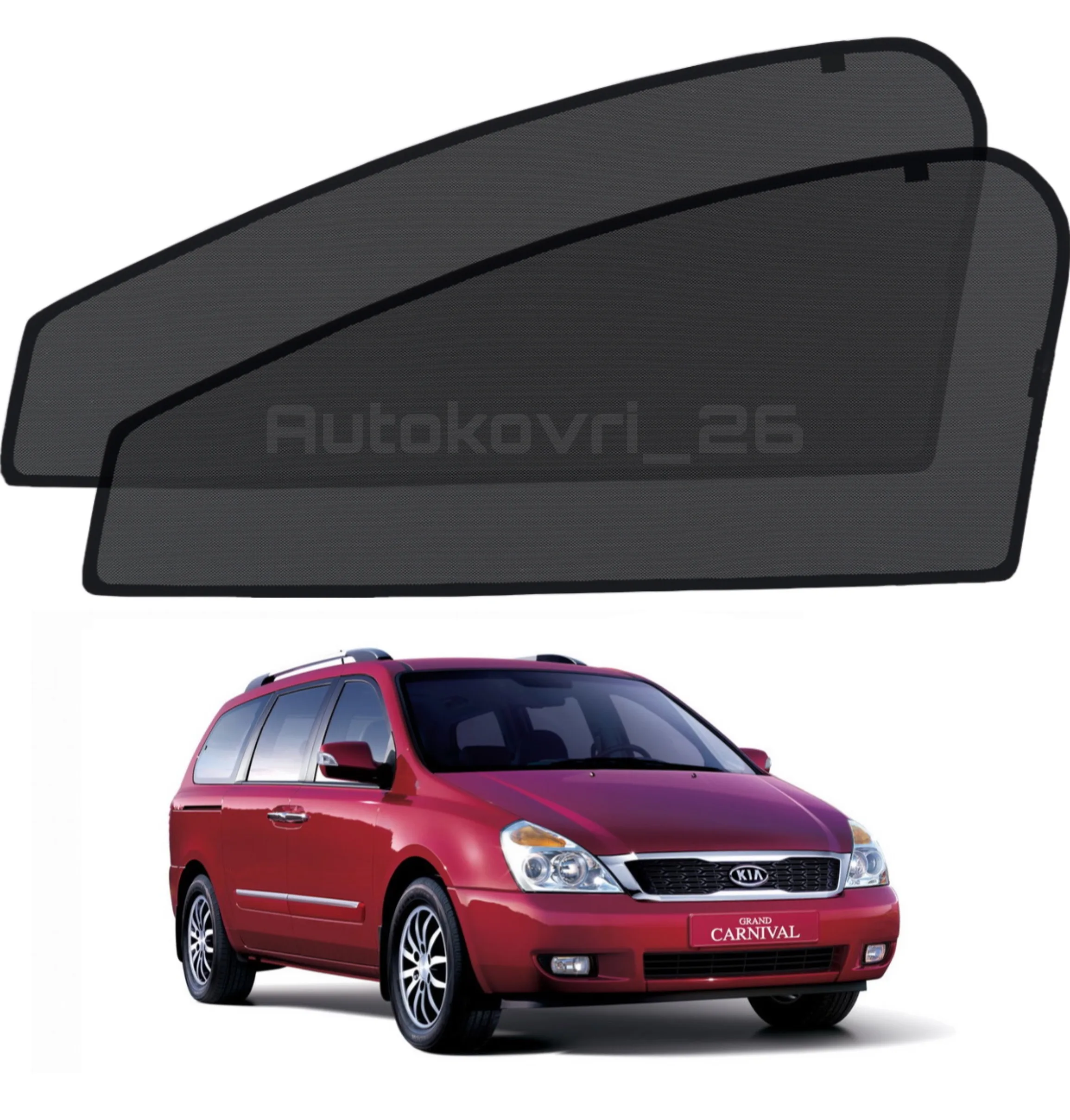 Car curtains secs frame on Kia Carnival 2 06 14 Kiya carnival 2