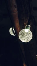 Fairy-Lights Crystal-Ball Led-String Solar-Lamp Christmas-Decor Power Garden Outdoor
