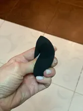 Aplicador de maquillaje negro, esponja supersuave, licuadora de polvo, base suave, contorno, difuminado