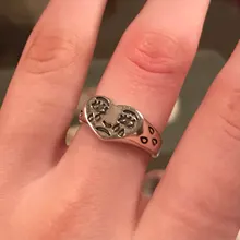 Nuevo creativo de la cara llorando anillos para mujer moda mujer anillo ajustable joyería damas Bar joyas del Club nocturno regalos triste amor anillo