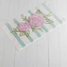 Коврик для ванной | коврик для ванной нескользящие Противоскользящие коврики Rosa Luna Ecru 60X100 см