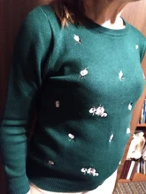 Lcybhe-suéter de punto bordado para mujer, Jersey de punto y punto, Jersey de punto para mujer, Jersey de punto para mujer 2021