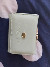 Monedero de Color caramelo a la moda para mujer, Cartera de cuero de Color liso Vintage corta con broche de corazón, tarjetero para chicas