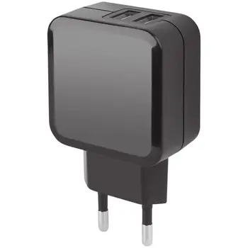 

IPW-USB-242ECBK-charger 2 USB 2,1A compact European 2 pin plug NeroFONTASTIC7.94