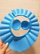 Los niños Cap impermeable del bebé seguro baño visera ajustable accesorios del Visor para baño proteger los ojos orejas traje de PVC 0-6 niños.