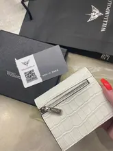 WILLIAMPOLO moneda monedero de moda de cuero de patrón de cocodrilo para cartera con bolsillo de cremallera para monedas tarjeta funda, soporte billeteras de mujer, PL201486