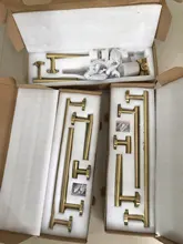 Towel-Hooks Robe Paper-Holder Bathroom-Accessories-Kit Toilet Brushed Gold Stainless-Steel