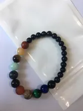 Pulsera de piedra Natural de galaxia para hombres y mujeres, pulsera curativa de constelaciones de los once del universo, joyería misteriosa