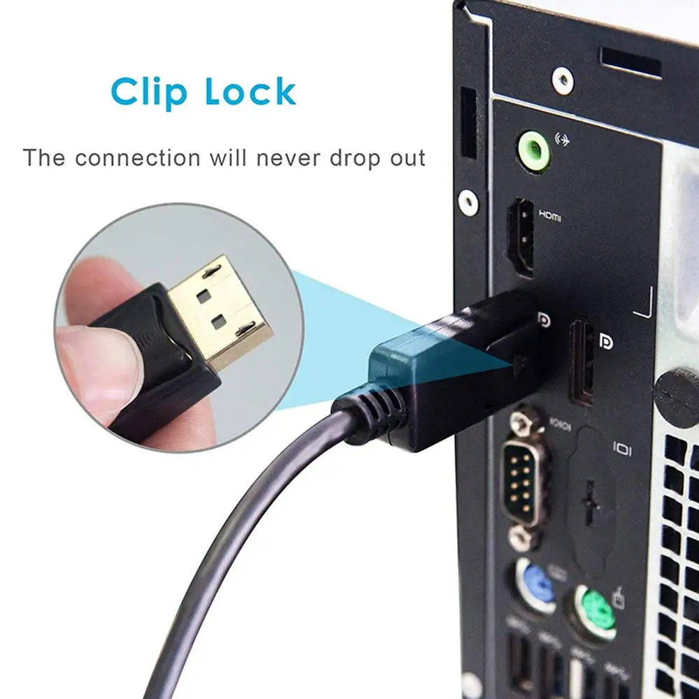 Displayport к HDMI конвертер позолоченный DP Мужской к HDMI Женский Кабель-адаптер с аудио поддержкой 1080P для lenovo Dell hp