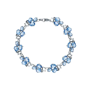 

Silver Bracelet with Topaz imitation sunlight sample 925