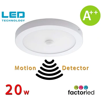 

Ceiling LED ceiling light with Circular motion Sensor 20W, round surface Panel spotlight with presence Detector, indoor 22 '5 cm
