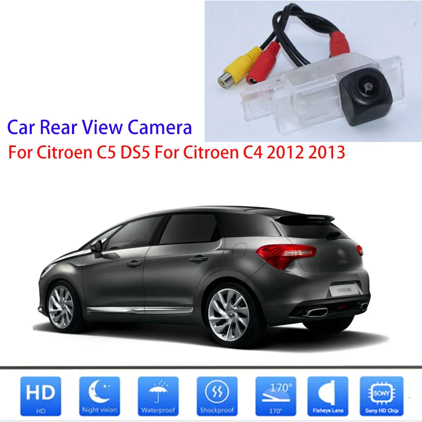

Car Rear View Back Up Reverse Parking Camera Waterproof Night vision CCD HD For Citroen C5 DS5 For Citroen C4 2012 2013