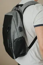 CEAVNI-Mochila impermeable con carga USB para hombre, bolsa de negocios informal Oxford para ordenador portátil de 15,6 pulgadas