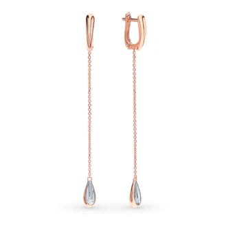 

Gold earrings with diamonds sunlight sample 585