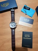 LIGE-Relojes de cuarzo a la moda para hombres, accesorio masculino de lujo, resistente al agua, informal, de cuero