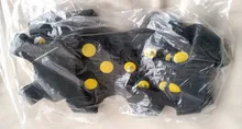 1 par S-XXL 10 pendientes Anti-Skid hielo de nieve escalada zapatos picos agarres para hielo tacos crampones invierno escalada antideslizante cubierta de zapatos