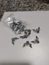 Abalorio de murciélago de Color plateado, 10 Uds., fabricación de joyas DIY, artesanía hecha a mano A761