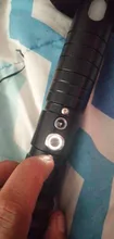 TXQSABER-sable de luz TS001 con mango de Metal RGB, sable de luz con mango de Metal pesado, cambio de 12 colores, fuerza de ajuste de volumen, 6 fuentes de sonido, Blaster FOC