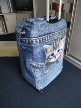 Funda de equipaje de ciudad azul, funda protectora para maleta de viaje más gruesa para maletero aplicable a maletas de 18 -32