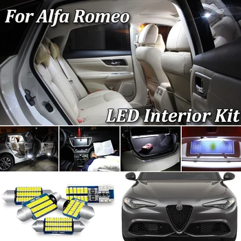 

100% Perfect Error Free LED interior light Kit For Alfa Romeo Giulietta Mito Brera GT Spider Giulia 4C Stelvio 147 156 159 166