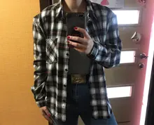 Plaid Shirts Blouses Oversized Women Top Long-Sleeve Blusas Loose Casual Cotton Ladies