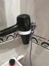 Rack-Organizer Hair-Dryer-Holder Shelf-Storage Bathroom Wall-Mounted ABS for Dia. High-Quality