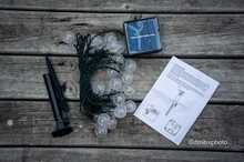 Solar-Light Garlands Crystal-Ball Outdoor-Decoration Christmas-Party for 8-Modes 12m/led