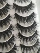 ISEEN-pestañas postizas de visón Natural, largas, delicadas, dramáticas, suaves, voluminosas, Kit de maquillaje, 5/8 pares