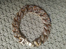 De moda simple exagerado de cadena de metal de Versión amplia de las mujeres pulseras de ins viento roja red mismo estilo de la joyería para las mujeres