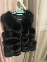 Vest Jacket Real-Fur-Coat Natural Winter Fashion Womens High-Quality Luxurious Fox-Fur