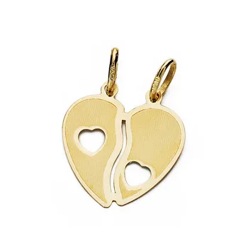 

18k gold pendant heart Party hearts openwork [AA7232]