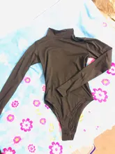 Las mujeres negro Body de manga larga de otoño e invierno mono cuello alto vestido ajustado Sexy para mujer cintura alta mameluco cuerpo Femee
