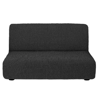 

Cover for triple sofa, without armrests, without skirt, dark gray