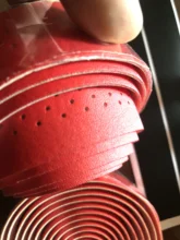 PCycling-Cinta para manillar de bicicleta de carretera, cinturón perforado de cuero PU, cinta de manillar de bicicleta suave transpirable, cinturón de piñón fijo para MTB