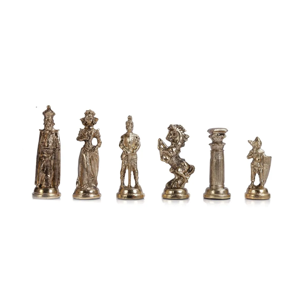 handmade metal  classic chess set  wooden board game for adults kids with storage 