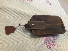 Riñonera de cuero auténtico para hombre, Bolso pequeño de piel de vaca, a la moda, con gancho, riñonera, funda para teléfono de 5,5 , 1609