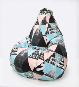 Armchair bag pear Oxford water repellent waterproof rainproof large soft frameless pouf ottoman for Home Cottage