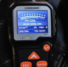 KONNWEI-probador de batería de motocicleta KW650, Analizador de sistema de batería de 12V y 6V, 2000CCA, herramientas de prueba de arranque de carga para el coche