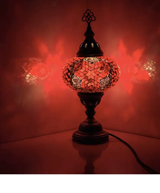 Turkish Mosaic lamp swan neck Morocco Marrakech glass lights Tiffany bedside table top made | Лампы и освещение