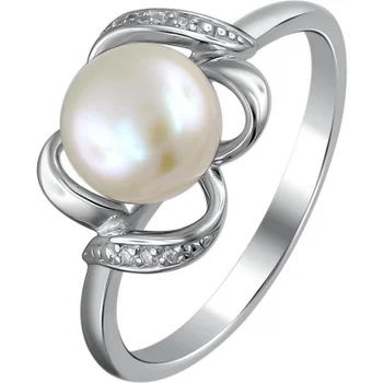 

Esthete ring with pearls and cubic zirconia
