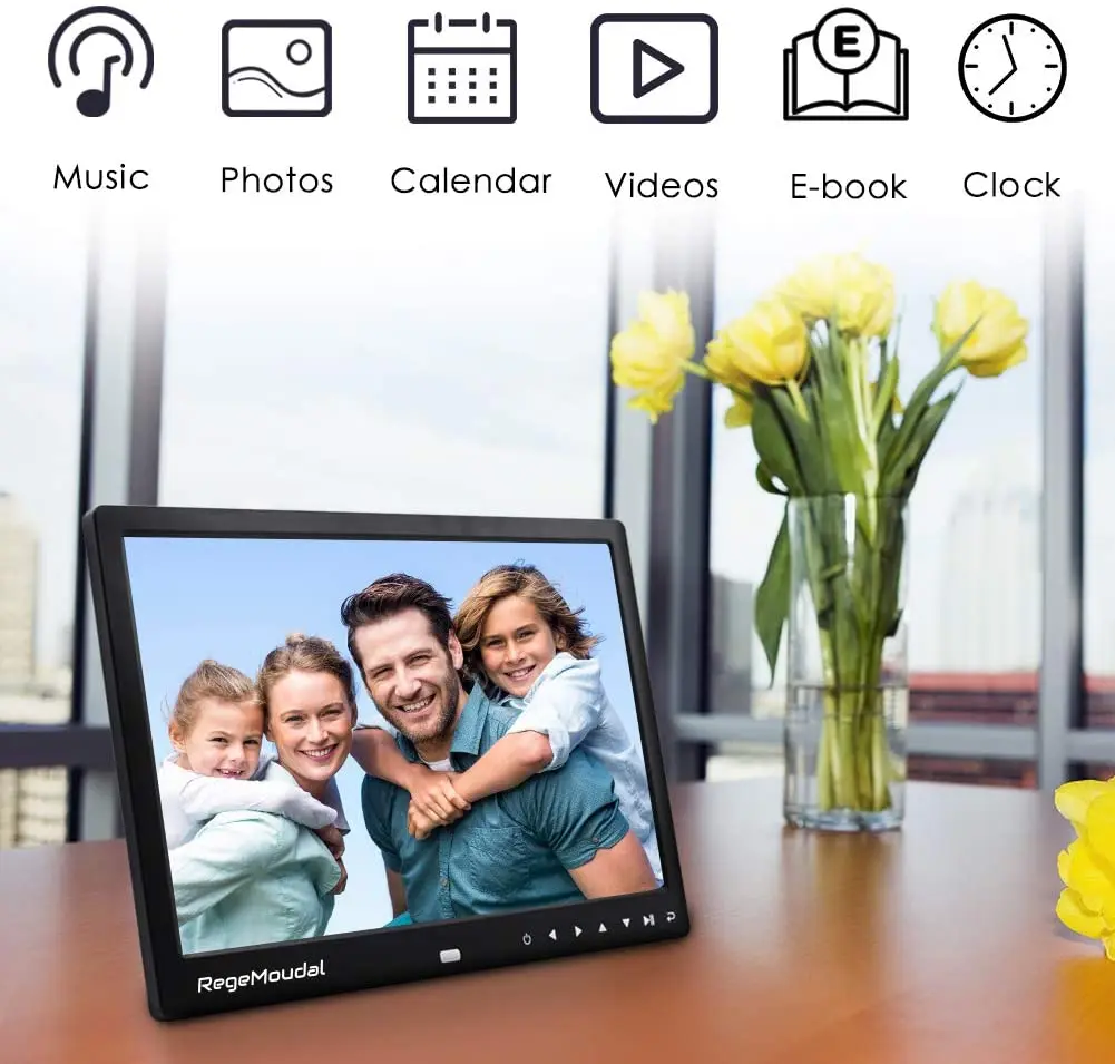 US $48.69 Digital Picture Frame 12 inch Electronic Digital Photo Frame IPS Display with IPS LCD 1080P MP3 MP4 Video Player