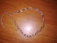 Cadena de eslabones retro para mujer, collar de exageración, gargantilla de oro fashi