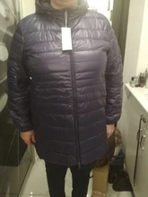 Chaqueta larga con capucha para mujer, abrigo ultraligero de plumón de pato blanco para otoño e invierno, Parkas portátiles, color liso, 7XL