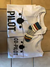 Ropa a juego para padres e hijos, camisas familiares a juego con aspecto divertido de Piloto/Co-piloto, regalo para bebé