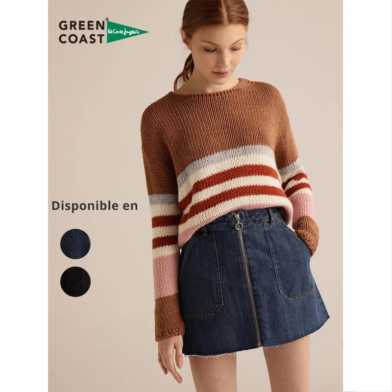Green Coast El Corte Inglés Mini Falda Vaquera Mujer Skirt|Faldas| - AliExpress