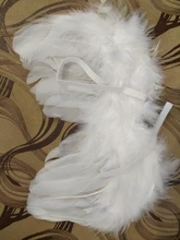 Accesorios de fotografía recién nacido, ala blanca de Ángel, fotos de bebé, accesorios para el cabello de plumas